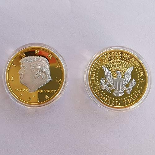 Американскиот Претседател Доналд Трамп Инаугуративната Сребро На Злато Предизвик Комеморативна Монета