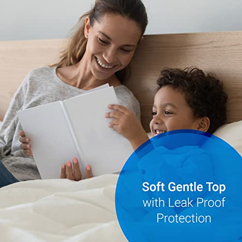 Детска водоотпорна подлога за кревет - Поддршка за поднесување со странични страни - мека ватирана заштита за мокрење со еднократно мокрење за