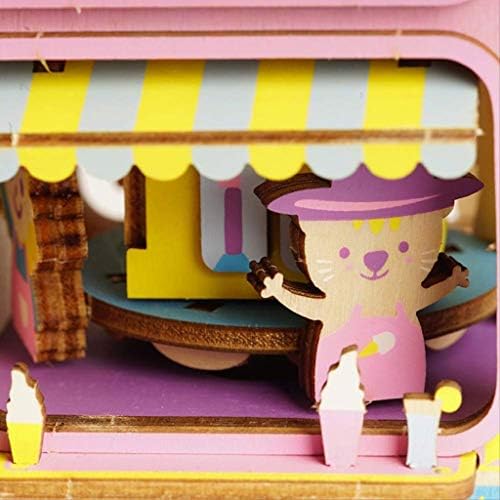 Исклучителна и прекрасна музичка музичка кутија на Декика Девојка, цртан филм, кој се движи со вкус дрвена подвижна музичка кутија за часовници,
