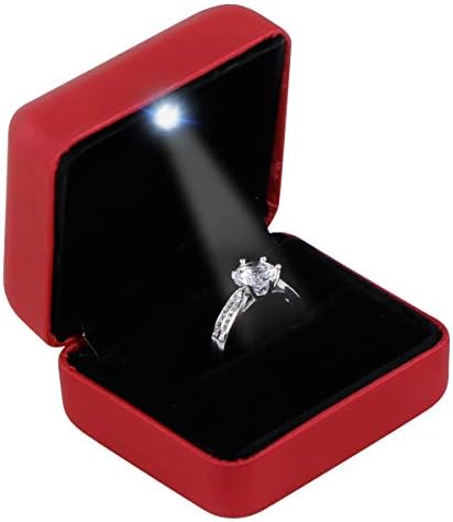 Omeet Мини големина Метал сјајни СО Led Накит Подарок Кутија-Лесно да се вклопи во вашиот џеб или чанта