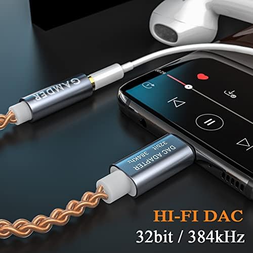 ГЕЈМЕР Хифи ДАК Засилувач НА Слушалки USB Тип Ц до 3,5 mm Слушалки Приклучок Аудио Адаптер 32bit 384khz Дигитален ДЕКОДЕР AUX Конвертор ALC5686