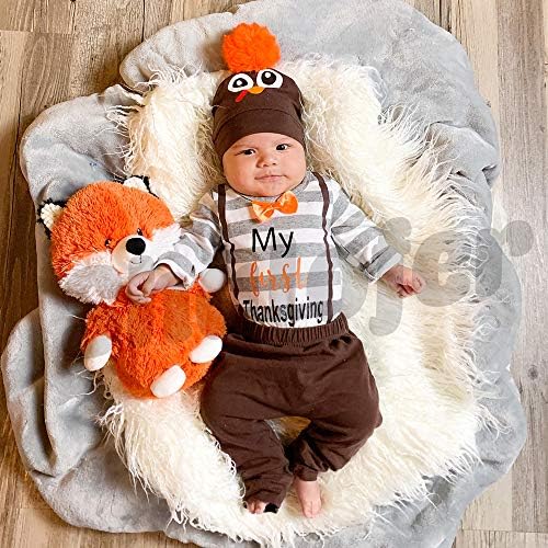 Шалофер бебе момче Мојата прва Денот на благодарноста на новороденото новороденче Турција Облека со капа