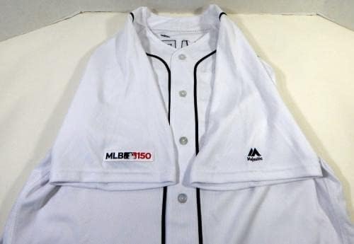 2019 Детроит Тигерс Едуардо Хименез 66 Игра издадена бела маичка MLB 150 P 9 - Игра користена МЛБ дресови
