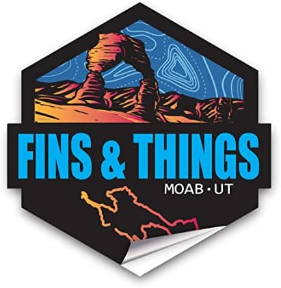 Darknalia - перки и работи налепница Moab Utah Trail - 3 - водоотпорен - УВ заштитен - издржлив