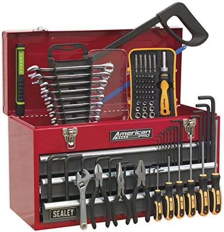 Sealey AP9243BBCombo 3 фиока преносна алатка за градите со тркачи со лежишта и комплет за алатки од 72 парчиња, 510мм x 225mm