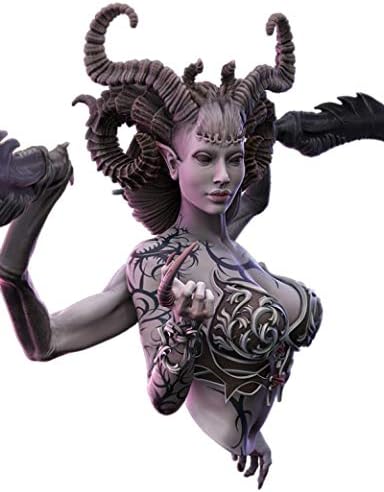 Гудмоел 1/12 Антички фантазија демон женски воин смола фигура на биста модел / неискрена и необоена војничка