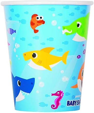 Уникатни Хартиени Чаши За Еднократна Употреба - 9 Мл, Бебешка Ајкула, 8 Парчиња