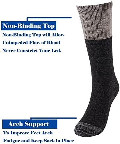 Thermalенски термички чорапи на Невснев 78% мерино волна топли чорапи на отворено пешачење патека со средно-калф чорап