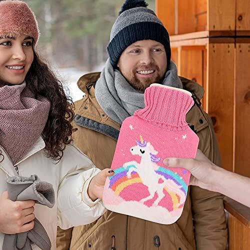 Скаф симпатична полнета торба со топла вода топла вода со покривка 1000 мл за деца возрасни зимски потопло за рака