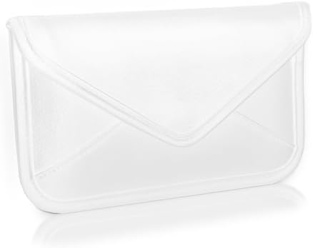Boxwave Case Компатибилен со Vivo V5 Lite - Елитна кожна торбичка за месинџер, синтетички кожен покрив дизајн на пликови за виво v5 лајт - слонова