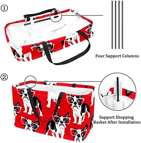 Куче коска шепа срцето што може да се употреби намирници торба за намирници склопувачки алатка торба со преголема корпа за перење корпи за преклопување
