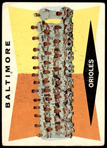 1960 Топпи 494 Ориоли тим за проверка на тимот Балтимор Ориолес Фер Ориолес