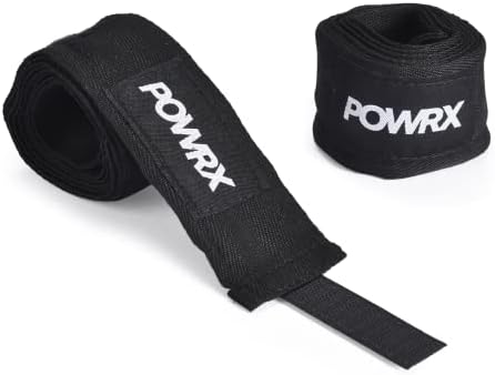 Заклучоци со рачни рачни страни на Powrx-Професионално црно прилагодено дизајниран за бокс, кикбокс и ММА, засилена удобност, поддршка на зглобот