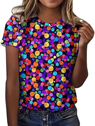 Kaniem женски летни врвови на женски ракав пулвер, обичен блуза, кратка холаун печатена маица кошула женски кошули за блузи за