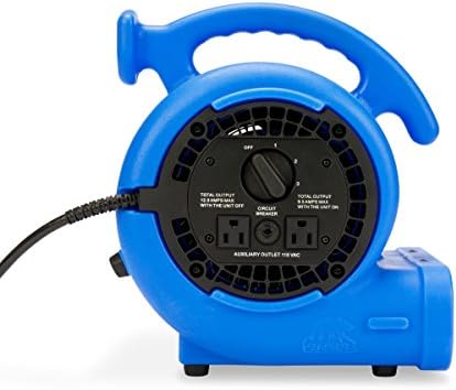 B-Air VP-20 1/5 HP Air Mover за оштетување на вода реставрација на тепих, вентилатор на вентилатор Дома и употреба на водовод, сина…