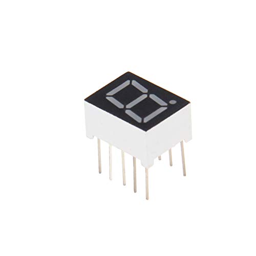 Othmro Common Cathode 10 Pin 1 Бит Седум сегмент LED дисплеј Дигитална цевка, 0,51 *0.39*0.27 Црвен LED број на дигитални цевки