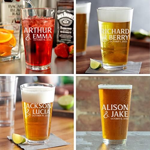 ТЕАМОР Персонализирајте Пиво Стакло Додадете Го Вашето Име Гравирано Пивце Очила Денот На Вљубените Годишнина Домаќинство Подарок