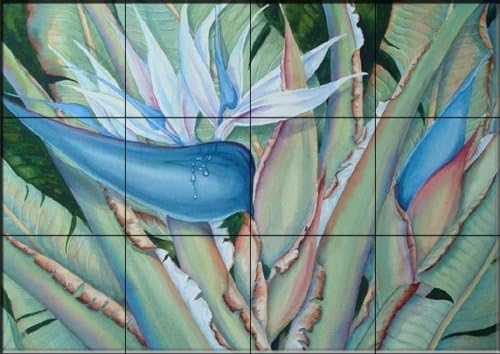 Фреска Од Керамички Плочки-Тропска Убавина-Од Линда Лорд