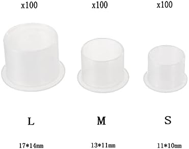 Капаци со мастило, мешани чаши со мастило од 300 парчиња со основни бели мешани димензии пигментни чаши 11 мали 13 медиуми 17 големи