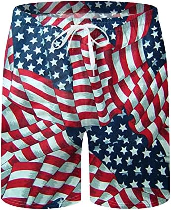 Плус големина пливање стебла Менс американско знаме печати кул спортски пливање стебла бргу суви патриотски плажа за капење костуми шорцеви
