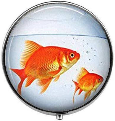 Аквариум за златна риба Аквариум Златна риба - кутија за пилули за садови со риба - кутија за пилули за злато риби - кутија за стакло бонбони