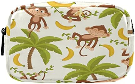 Глафи ​​цртан филм мајмун со палми за палми од палми за молив со голем капацитет, козметичка кеса за складирање на патент