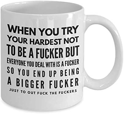 Несоодветни чаши за кафе со изреки за ебење на ебените зрели канцелариски шеги шеги за соработник или пријатели смешно груби