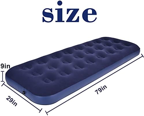 Раптавис со единечна големина на воздушниот душек на надувување на надувување, кревајќи ја подлогата за спиење на душеци