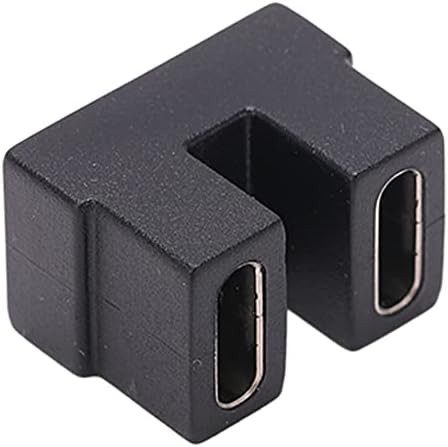 2 парчиња адаптер за облик на типот C U Femaleенски до женски 40Gbps Брзо полнење мини USB C конектор Кабел додатоци преносен за телефонски