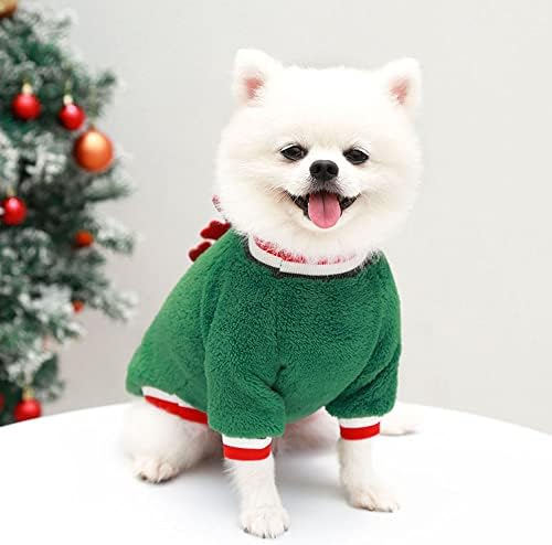 Облека за домашни кучиња Топло руно куче џемпер Божиќна облека костум Божиќна облека Божиќна памама 3Д елк дизајниран за кутре