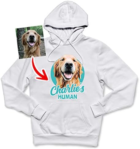 Pawarts персонализирана џемпер со кучиња со качулка- маички за кучиња за мажи и жени прилагодено кучиња тато худи долги ракави кошула