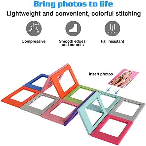 Enshui 10 пакет од 3 инчи магнетна фото рамка - DIY мини десктоп фото рамка, магнетна рамка за фото -ладилница за држач за рамки за слика 2x3