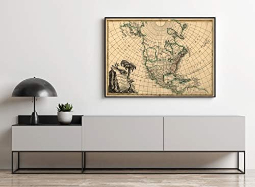 1762 мапа | Северна Америка | L'Amerique Septentrionale Divise en ses trimineaux etats map