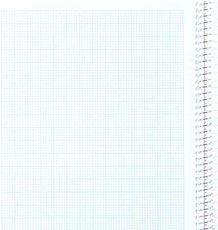 Национален инженеринг и наука тетратка, правило на квадрил, бела покривка, 11 x 8,5 листови