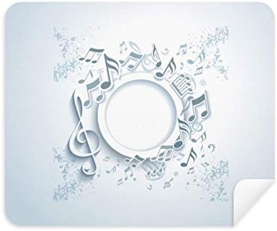 Едноставна Ротатг Музика Белешки Бело Чистење Крпа Екран Почиста 2 парчиња Велур Ткаенина
