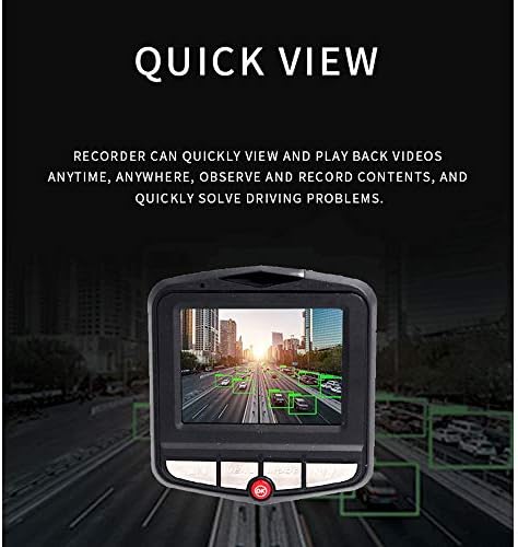 Цртичка Камера Видео Рекордер, Целосна HD 1080p Автомобил DVR Возење Рекордер Камера со 2.4 Лцд Возило Видео,Откривање На Движење,Снимање