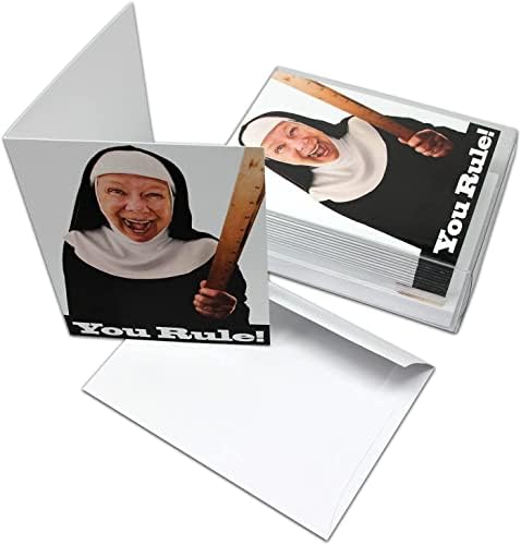 Поздрав на мал свет Вие владеете картички за белешки - Хумористична калуѓерка - Смешни честитки со коверти - празно однатре