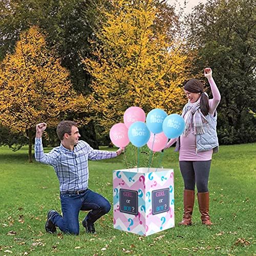 Пол Открие Балон Кутија со 6 парчиња латекс балони Смешна Идеја За Момче Девојка Пол Открие Партија Украси Материјали