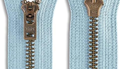 5 Антички фармерки од месинг/панталони Кенди сина средна тежина YKK Zippers - Боја бонбони сина 542 - Изберете ја вашата должина