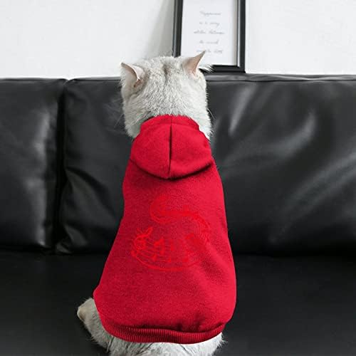 Музички белешки куче дуксери симпатична качулка за џемпери миленичиња облека од облека со капа со капа