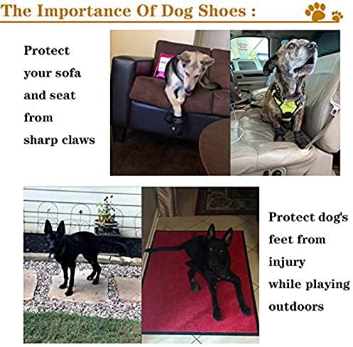 Чевли за кучиња, водоотпорни чизми за кучиња кои не се лизгаат чевли за кучиња за дожд ладно тротоарот, дрвени дрвени подови, меки