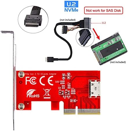NFHK PCI-E 3.0 Експрес 4.0 x4 На Oculink Внатрешна СФФ-8612 СФФ-8611 Домаќин Адаптер За PCIe SSD Со Заградата