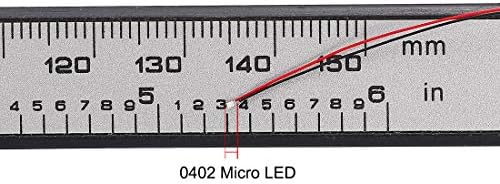 uxcell 10pcs Преработени 0402 Уреди Монтирани На Црвена Површина LED Диоди Што Емитуваат Светлина-DC 1.8-1.9 V Микро Лемење