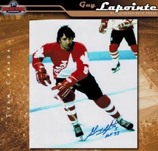 Гај Лапоин потпишан и испишан Самит од 1972 година Серија Канада 8 x 10 Фото - 70280 - Автограмирани фотографии од НХЛ
