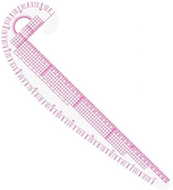 Еиофлија облека моден владетел, практичен 3 во 1 пластична крива метричка владетел занаетчиска алатка за шиење мерка за запирка Флексибилен