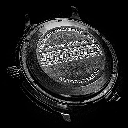 Vostok | Класичен амфибиски автоматски автоматски само-ветер на рускиот нуркач часовник за развод | WR 200 m | Амфибија 120695