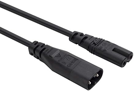 Yekella IEC 60320 C8 приклучок до C7 сад машко до женско напојување за напојување Главен кабел за адаптер