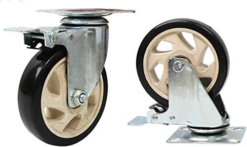 Нианксин Тешки Тркала За Тркала Индустриски Стп Вртливи Тркалца Со Сопирачка,300 кг, Челични Цинк Рамки Тркалца