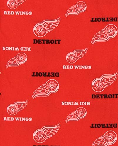OuterStuff Detroit Red Wings NHL Boys на младински тим лого лого пижама дневни панталони, црвено