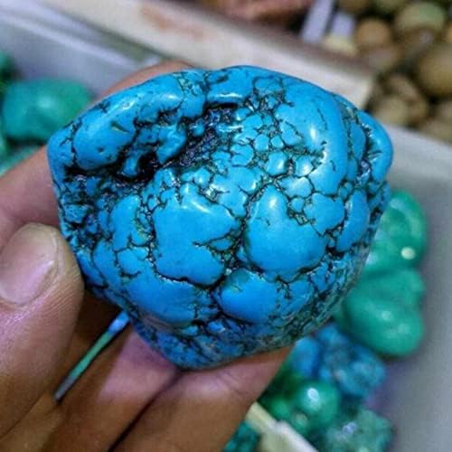 SXRC Природна тиркизна груба 1-2 инчен скапоцен камен со сина кварц кристална лекување примерок 1 пар